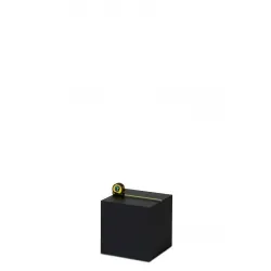 Socle MDF noir satiné / | Colonne noir décorative | Pilier noir