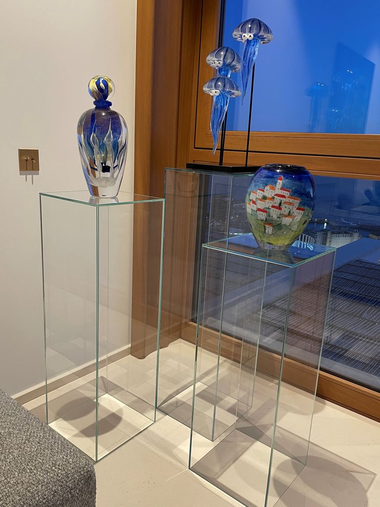 Trophée Sunflower en Verre sur Socle: Récompense Personnalisée